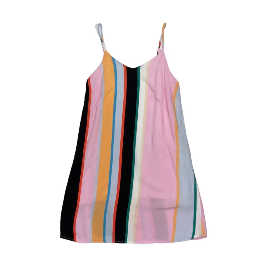 Striped Multi Color Women’s XS Stretch Spaghetti Mini Dress